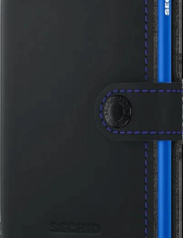 Cartera Secrid miniwallet matte black & blue