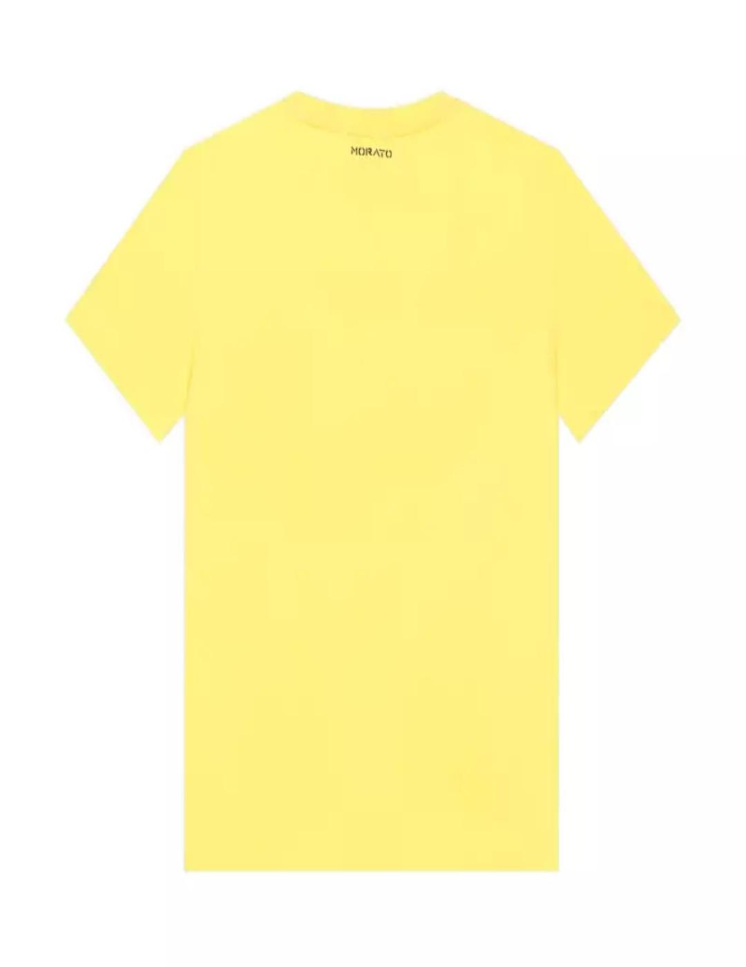 Camiseta Antonio Morato calavera color limón