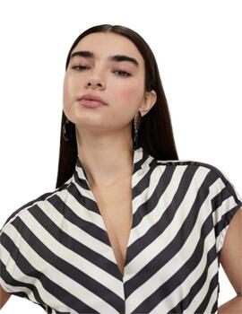 Blusa LC rayas bicolor negro-blanca