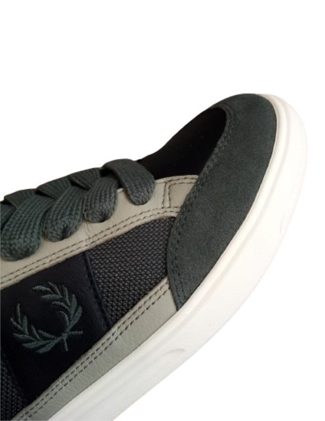 Deportiva Fred Perry B440 textured tela verde